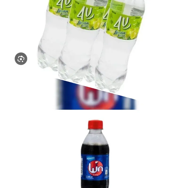 Pomo de refresco de cola y limon