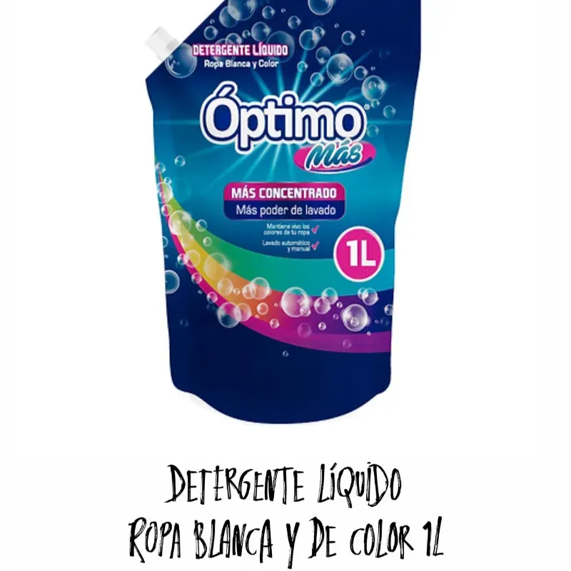  Óptimo más Detergente Líquido Concentrado – 1L