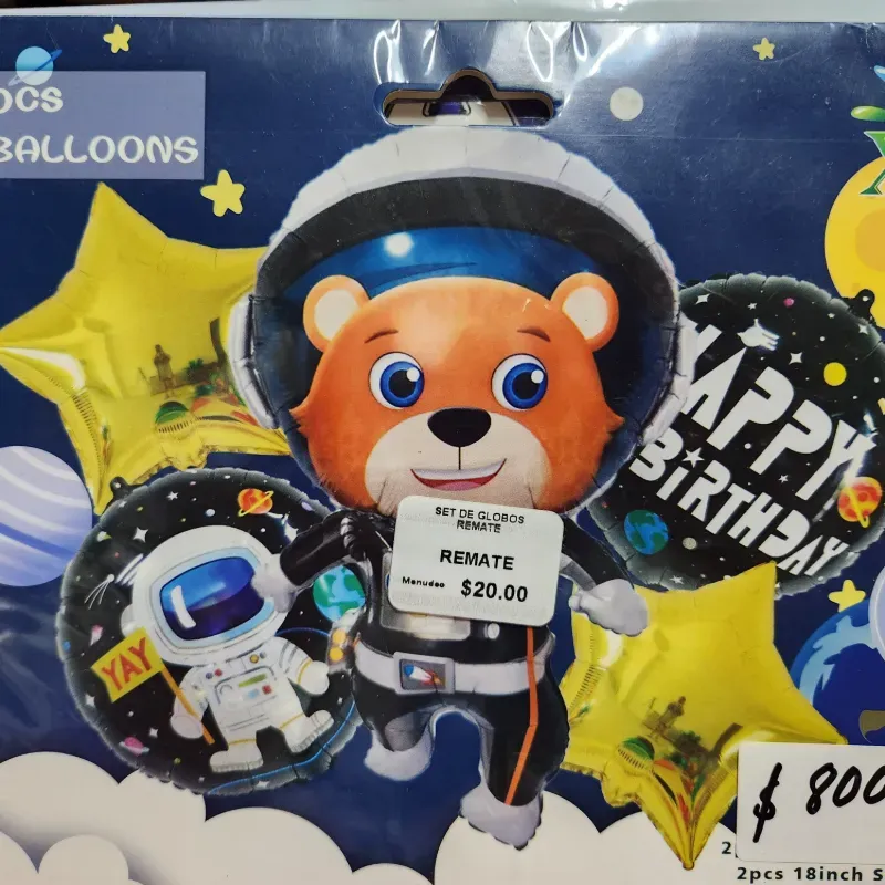 Set de 5 globos futuro