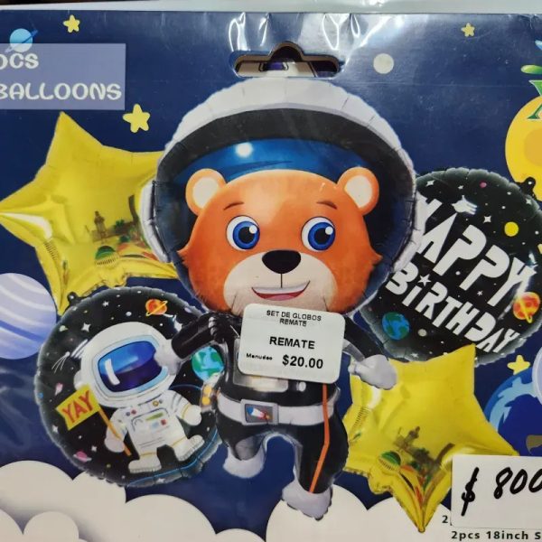 Set de 5 globos futuro