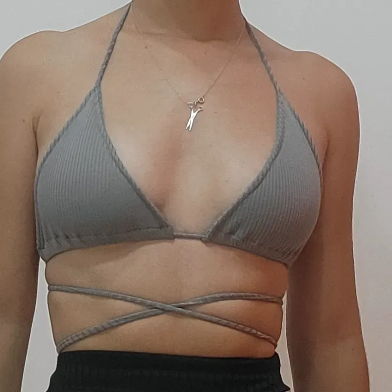 TOP BIKINI GRIS