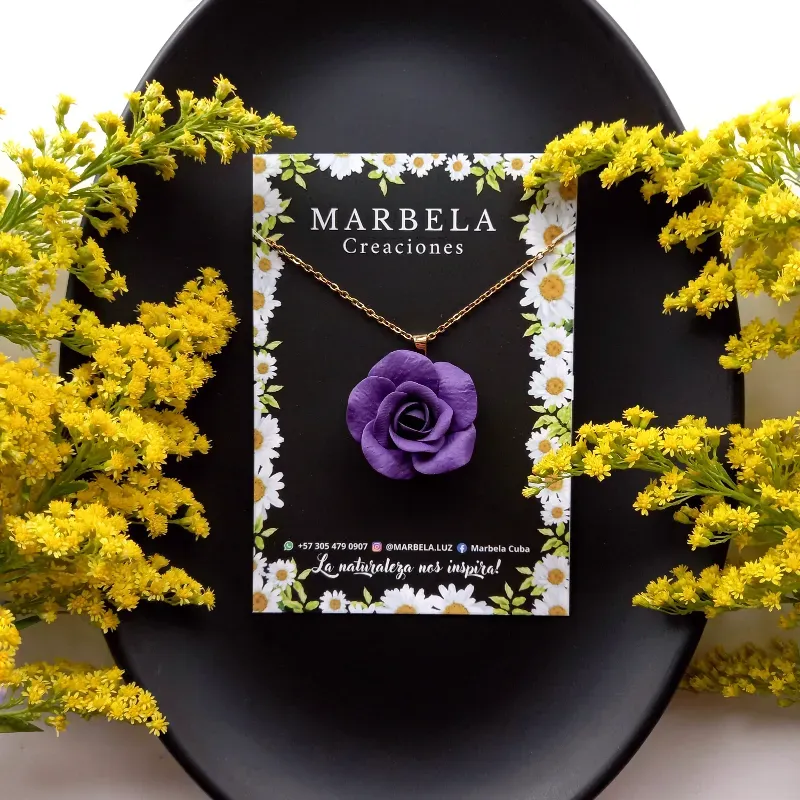 ✨Cadena de Rosa Violeta✨