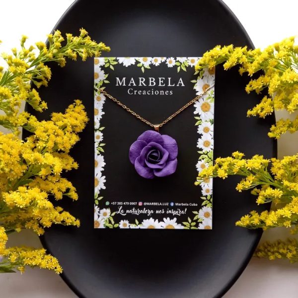 ✨Cadena de Rosa Violeta✨