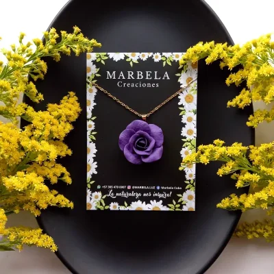✨Cadena de Rosa Violeta✨