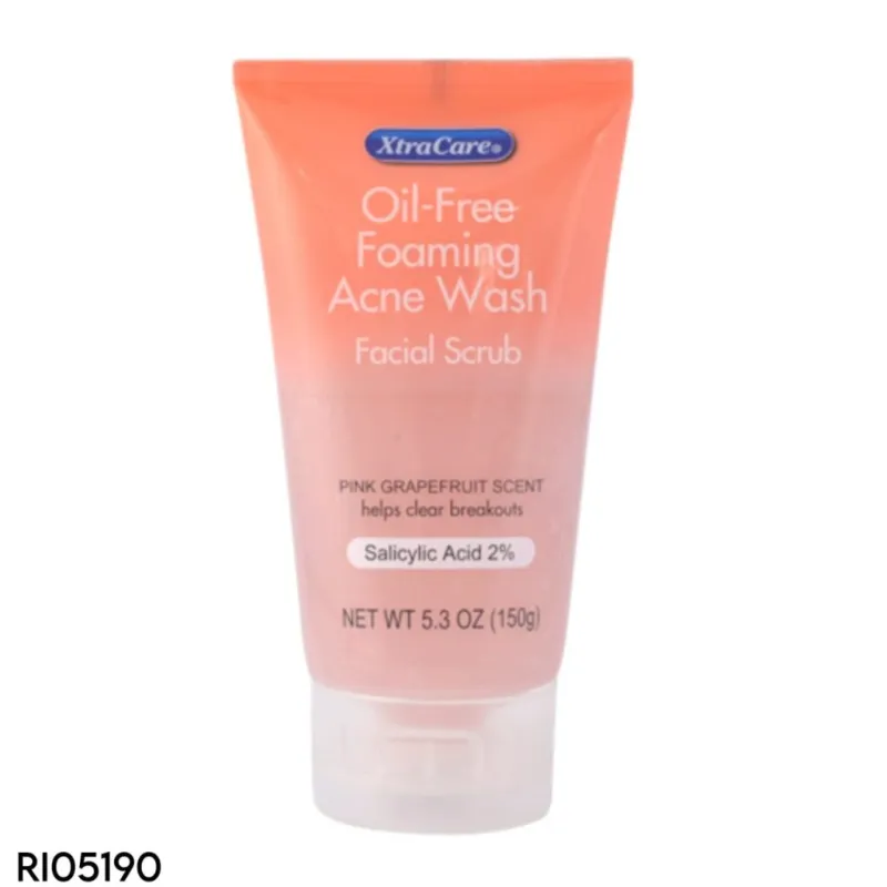Limpiador facial exfoliante para el acné.