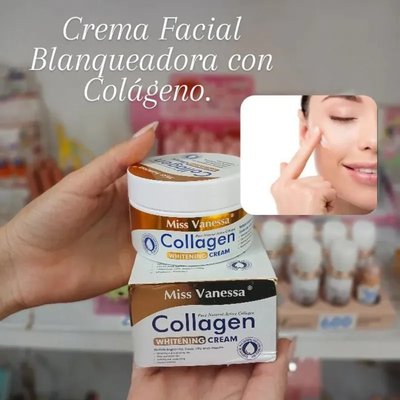 Crema Facial Blanqueadora con Colágeno