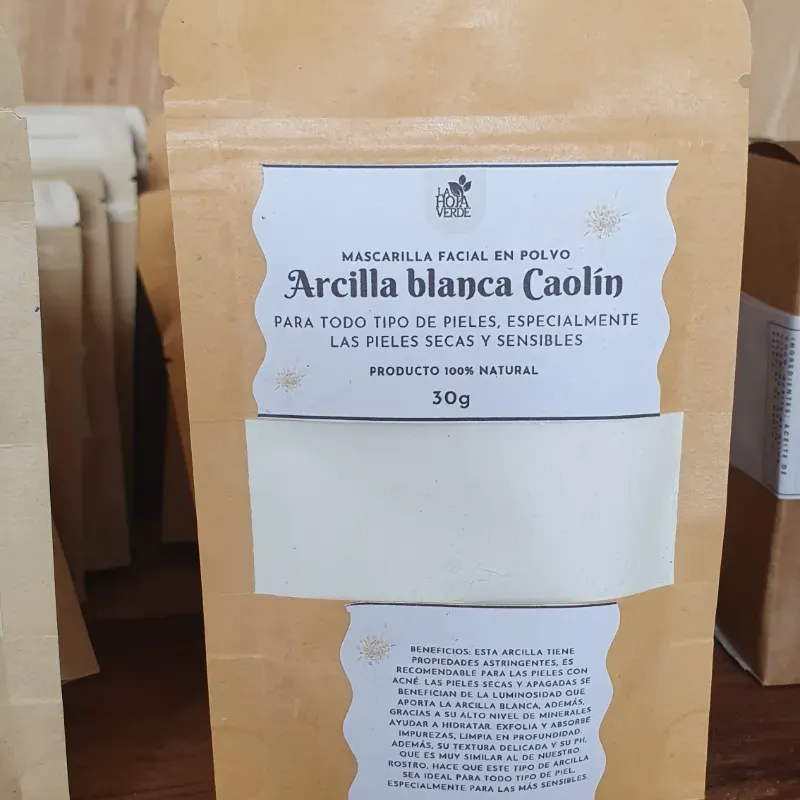 Mascarilla en polvo de Arcilla Blanca 