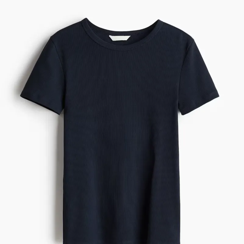 Camiseta de canalé H&M