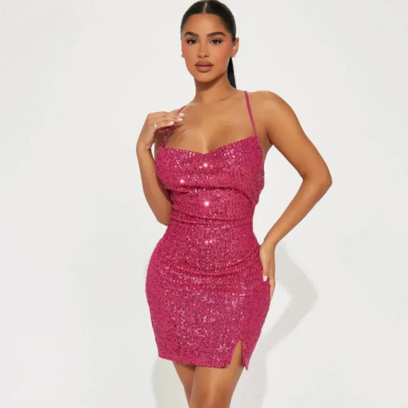 Vestido rojo de lentejuelas