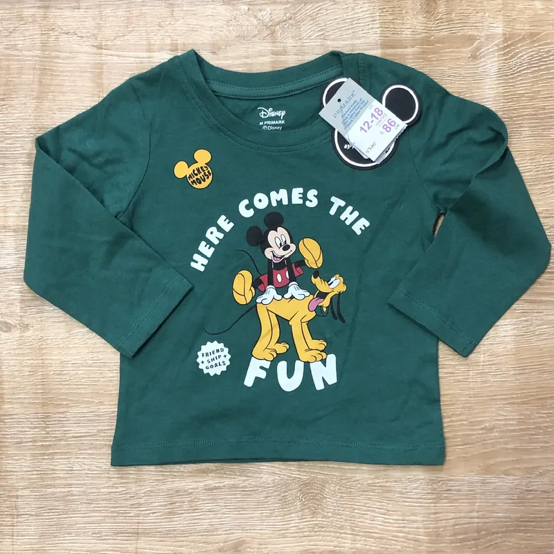 Enguatada de Mickey Mouse color verde