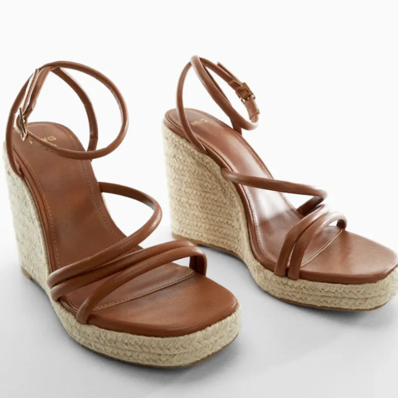 Sandalias Mango cuña tiras
