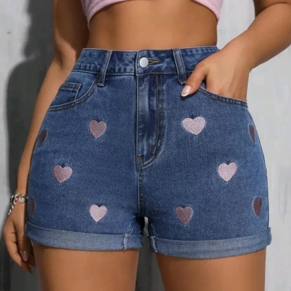  Shorts con bordados — Azul