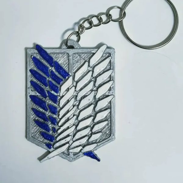 ️ Llavero emblema de la legión de reconocimiento con relieve (Shingeki no Kyojin)