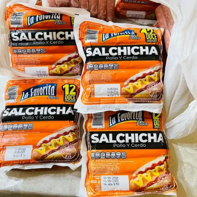 Salchichas  de pollo y cerdo