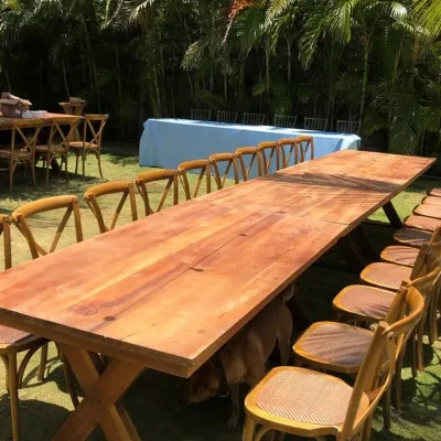 Mesa de madera de cedro 8 pax c/u