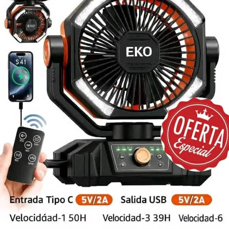 Ventilador recargable