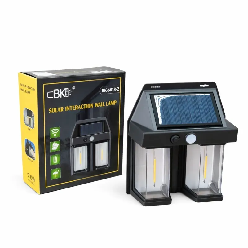 LÁMPARA SOLAR RECARGABLE CBK CON 2 FILAMENTOS (VPT)