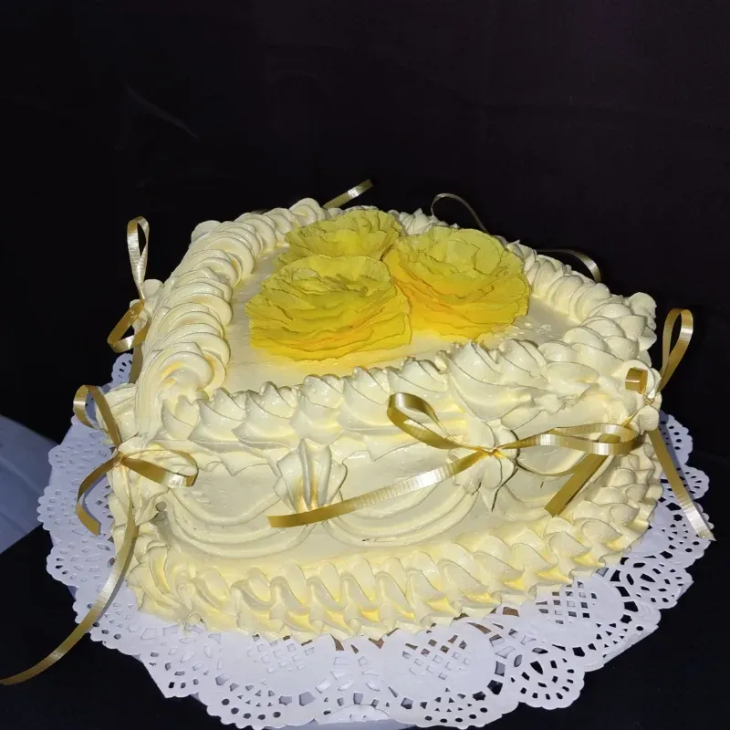 Cake de corazón con rosas