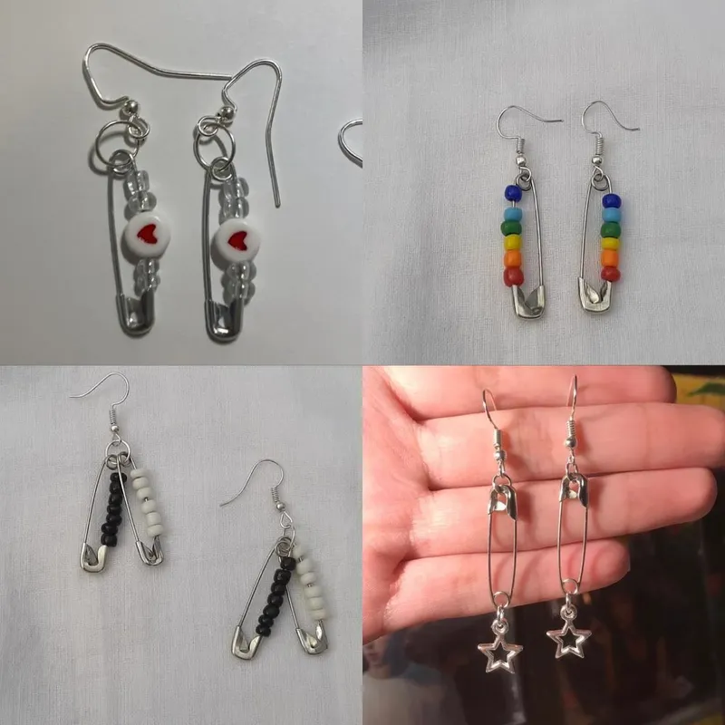 Aretes con imperdibles