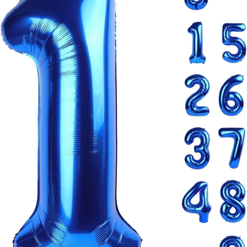 Globo foil número 1 azul