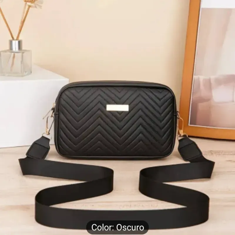 Cartera negra raya fina (ID 56)