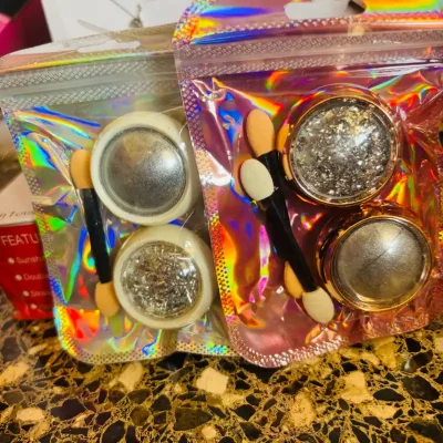 Efecto plateado con papel oro