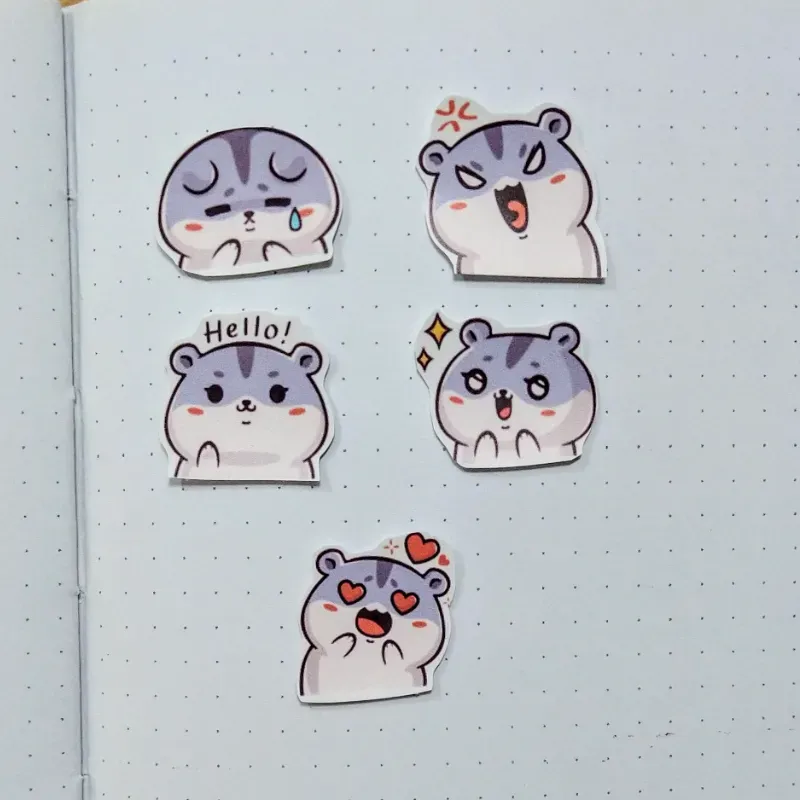 Ser de Pegatinas de expresiones hamster