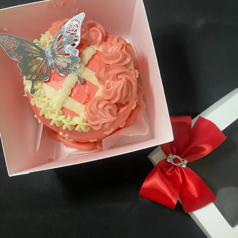 Minicake ganach de chocolate blanco