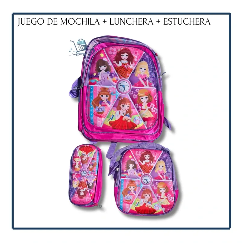 Juego de Mochila + Lunchera + Estuchera