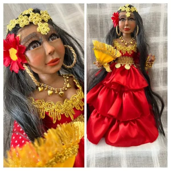 Gitana vestida rojo 40cm