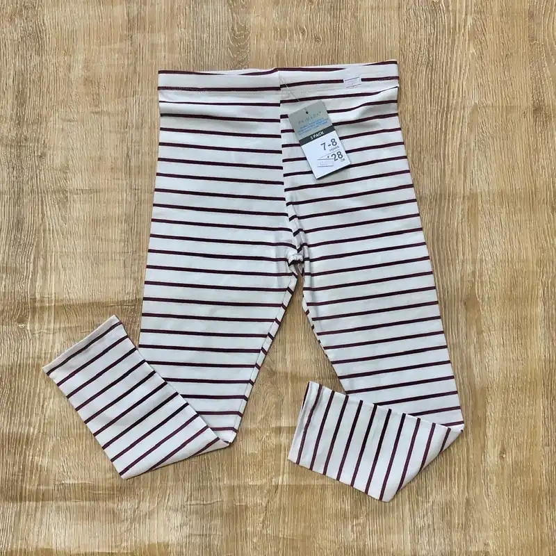 Legging a rayas color rojo vino