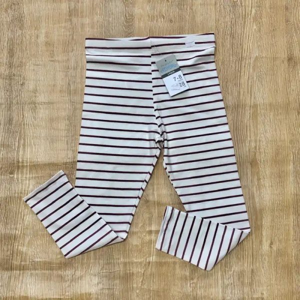 Legging a rayas color rojo vino