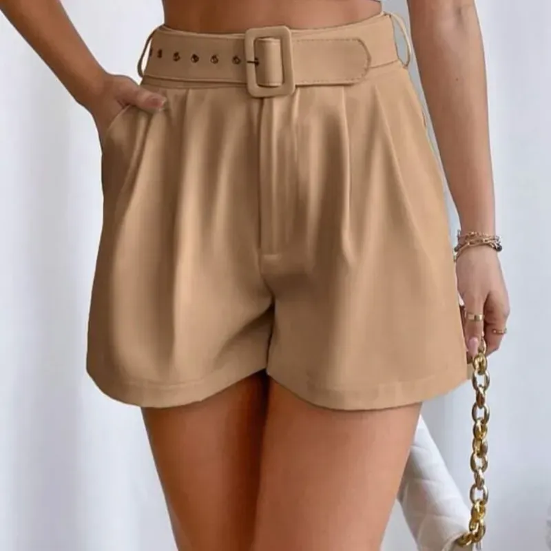 Short de vestir beige