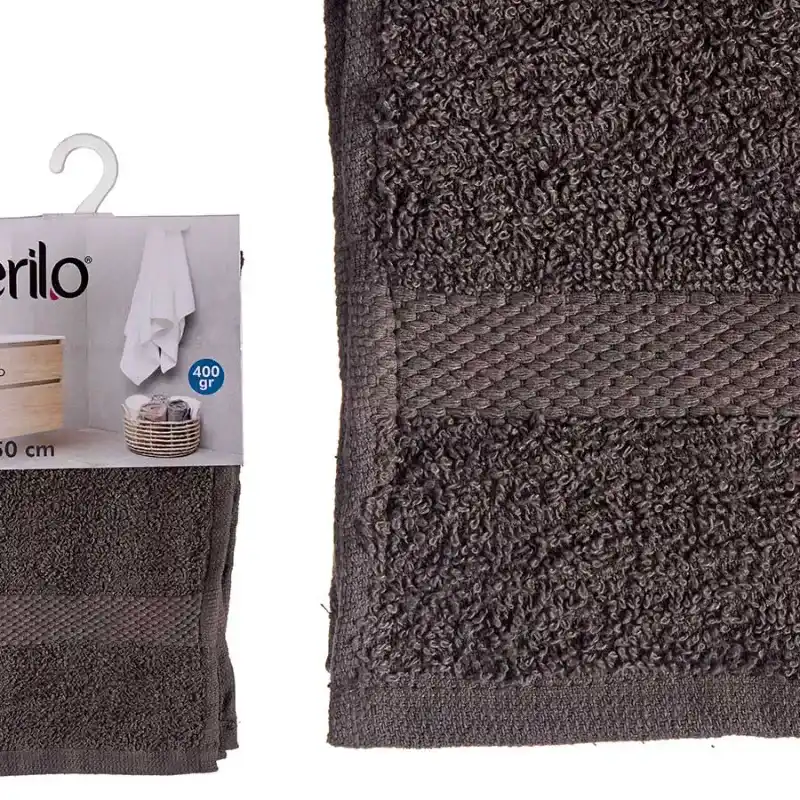Toalla lisa color gris (30 x 50)