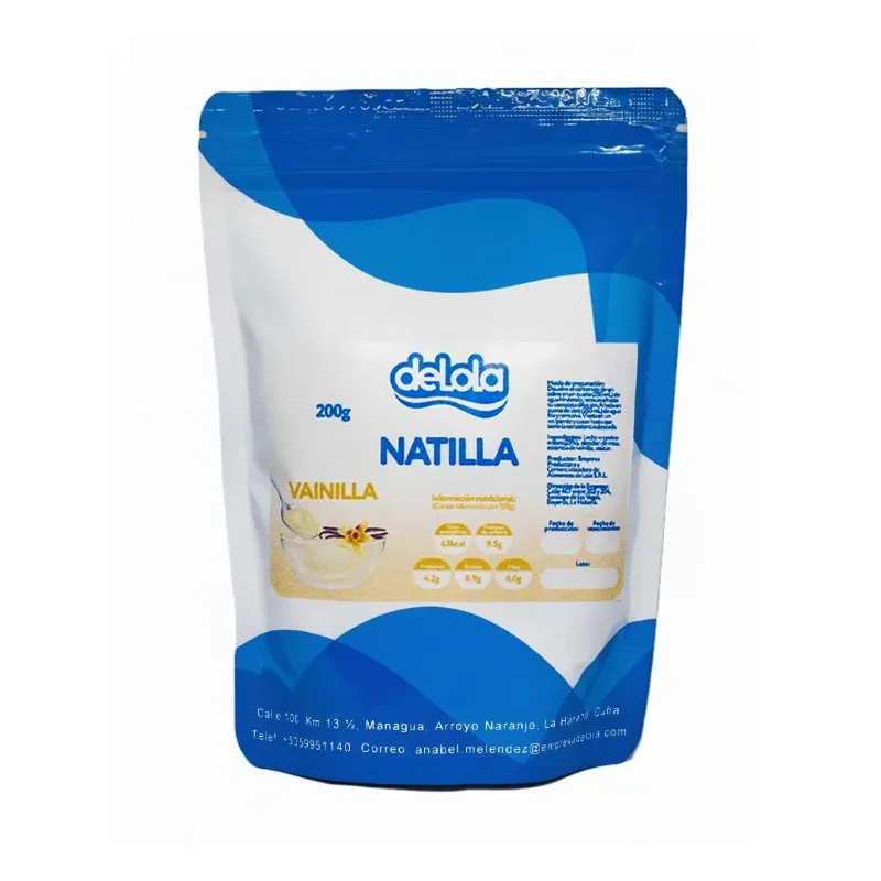 Natilla de Vainilla, bolsa sellada de 200gr