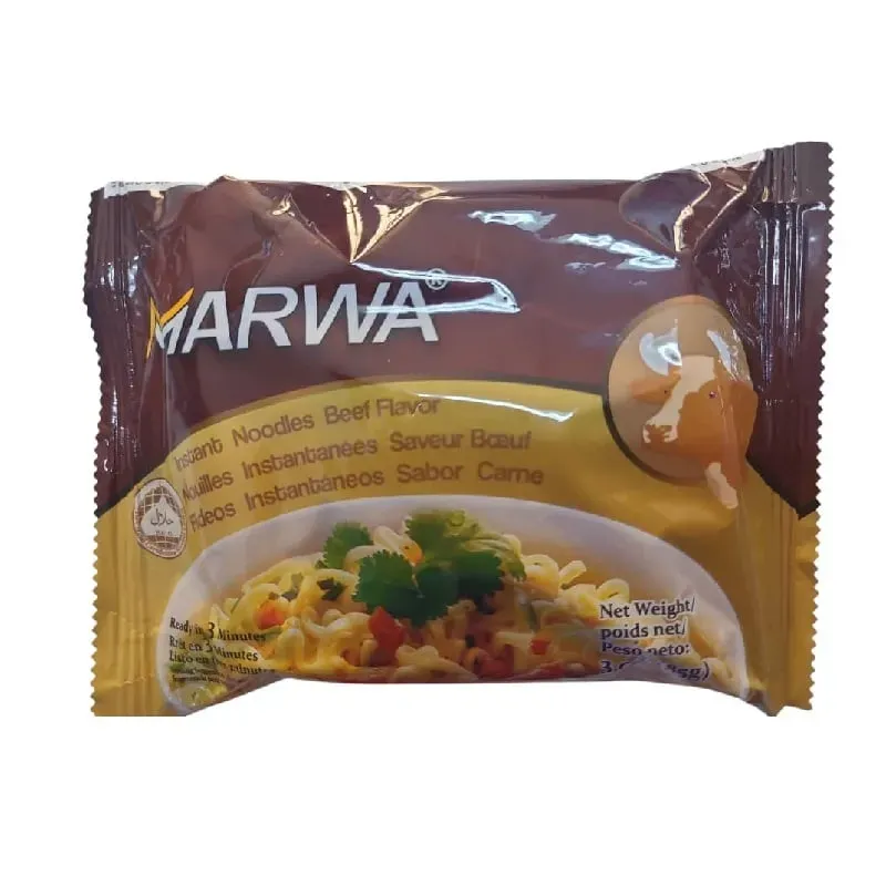Sopa instantánea de fideos 60g Marwa (sabor res)