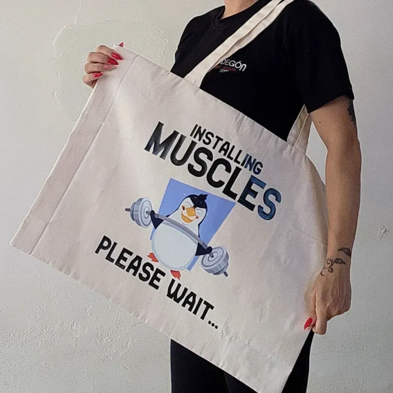 Bolsas de lienzo diseño con vinilo