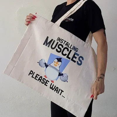 Bolsas de lienzo diseño con vinilo