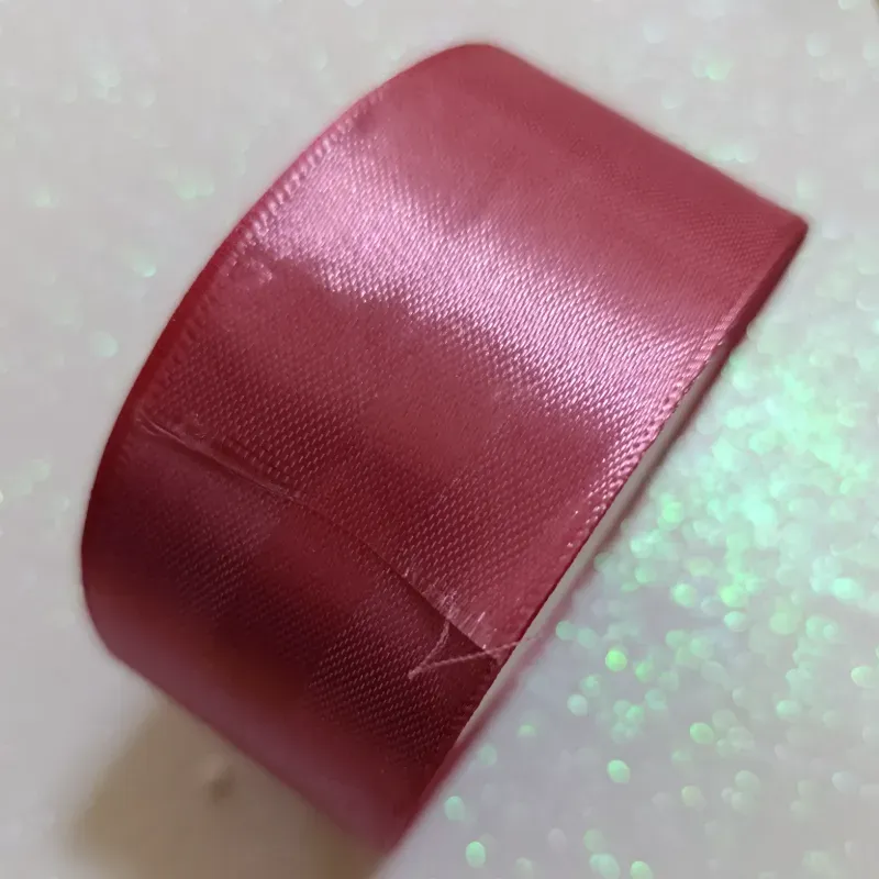 Cinta de satín de 4cm de ancho color rosa viejo
