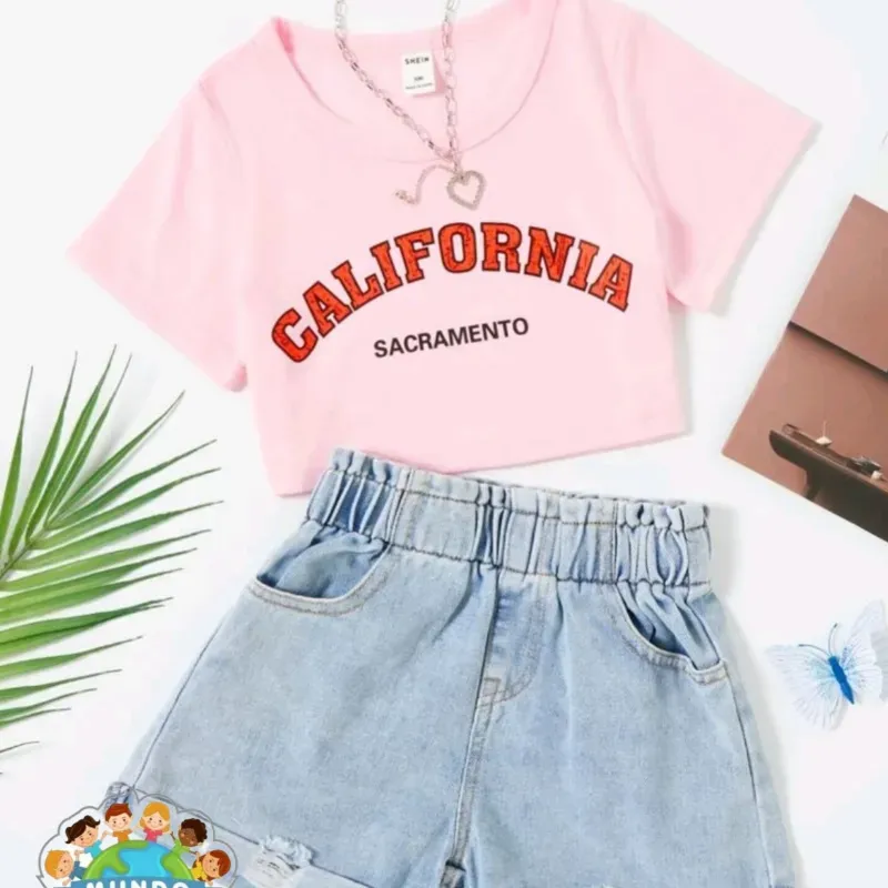 Short mezclilla + Top California