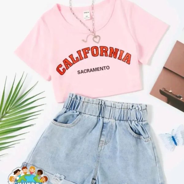 Short mezclilla + Top California