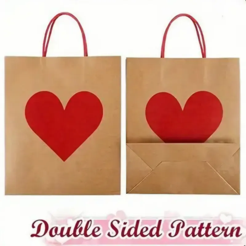 Bolsa papel Kraft/ Corazón ❤️