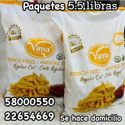 Papas prefritas de 5.5 libras