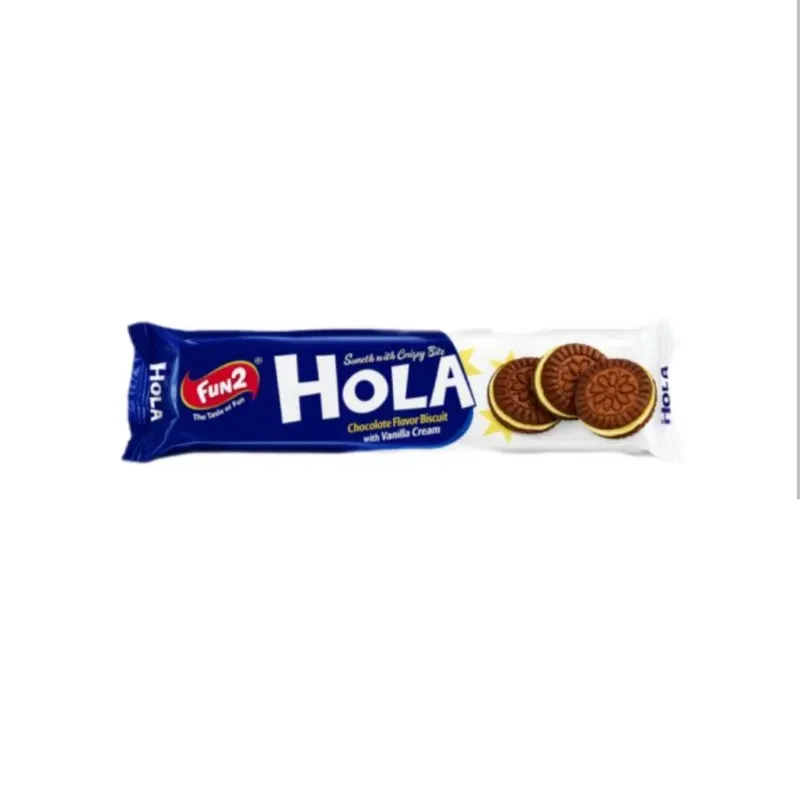 Galletas Hola de chocolate rellenas de vainilla