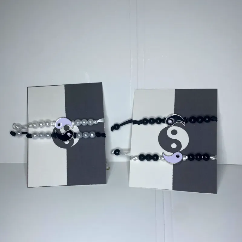 Pareja Pulseras  ying yang 2 simple
