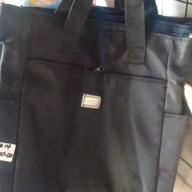 BOLSO NYLON PARA MUJER NEGRO Y AZUL