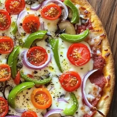 Pizza de Vegetales y Queso Blanco