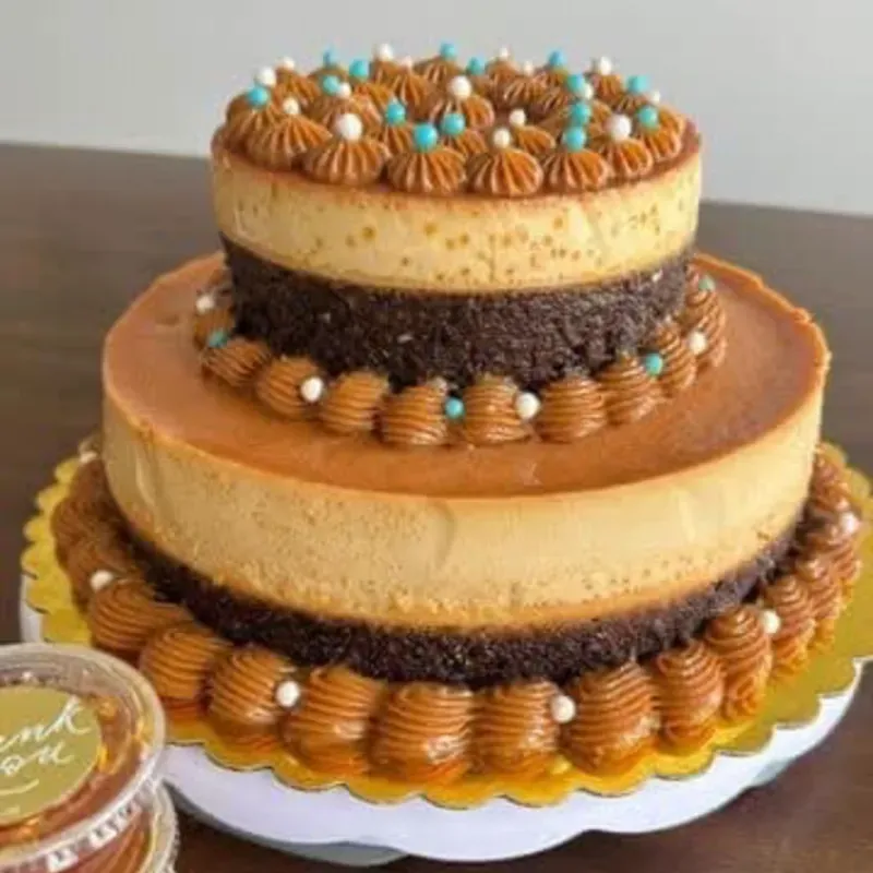 Choco Flan sobre piso