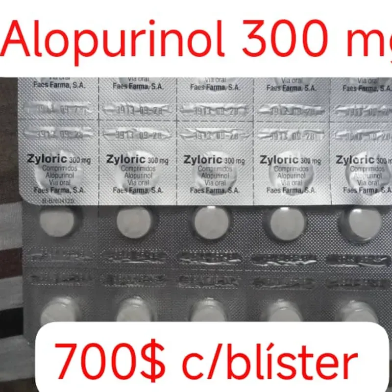 Alopurinol de 300 mg de 10 Tabletas