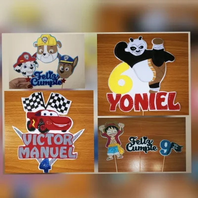 Topper temáticos sencillos para cakes